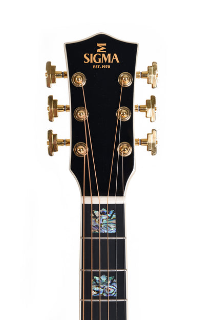 Modèle GJA-SG300, Grand Jumbo, table épicéa massif, f/e palissandre indien, EQ Fishman, soft case, naturel brillant