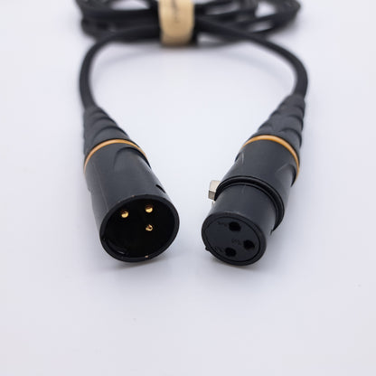 Câble micro XLR mâle/XLR femelle, 6 mètres, noir