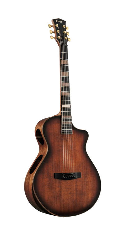 MODERN BURST, table épicéa massif, f/e acajou massif, EQ Fishman Matrix Infinity, étui, burst brillant