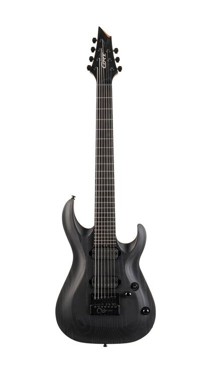 KX707EV, corps acajou, table frêne, touche ébène, chevalet Evertune, micros Seymour Duncan Sentient & Nazgûl, housse