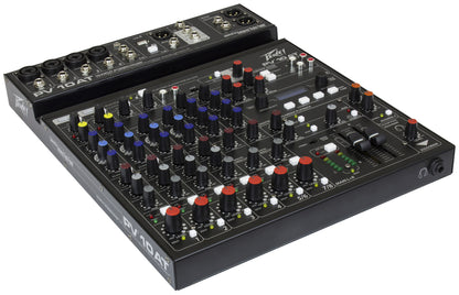 Table de mixage 10 canaux, 4 préamplis micro XLR/Jack, EQ 3 bandes, Bluetooth, effets numériques, entrée guitare Hi-Z, noir