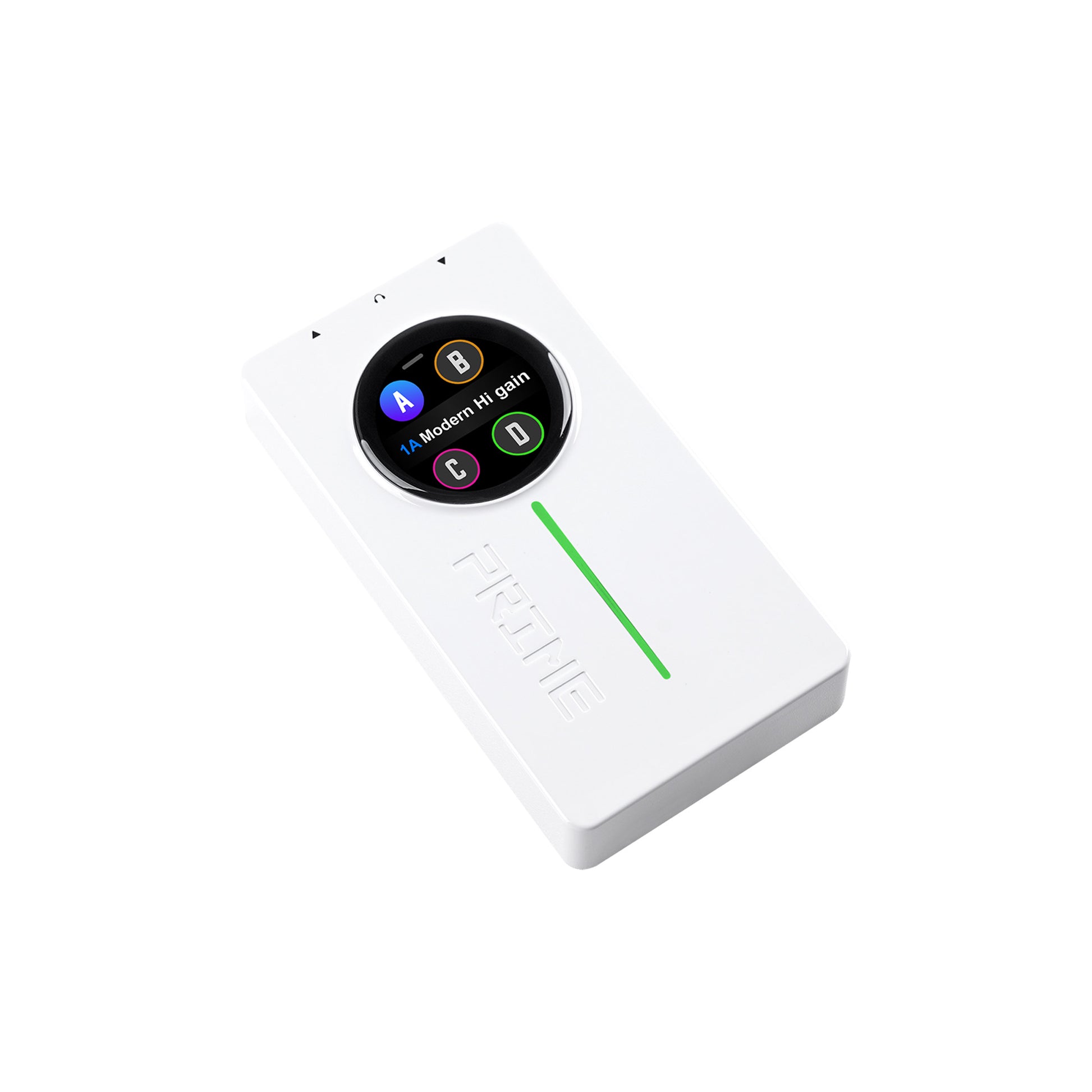 Interface PRIME P2, pour guitare électrique, écran tactile, technologie MNRS de modélisation d'amplis et d'effets, blanc
