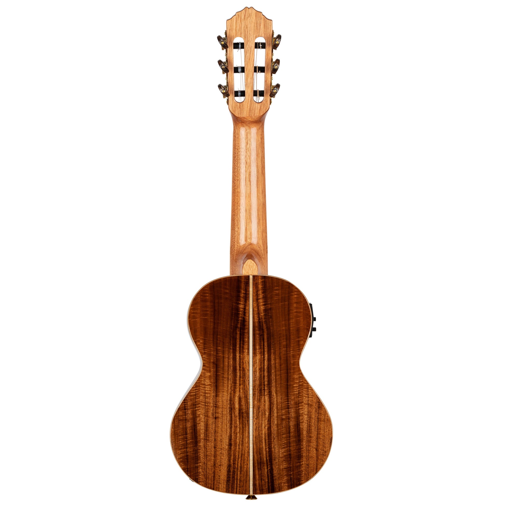 RGLE18ACA, EQ Ortega MagusUke, table acacia massif, fond & éclisses acacia, manche acajou (47 mm au sillet), housse luxe