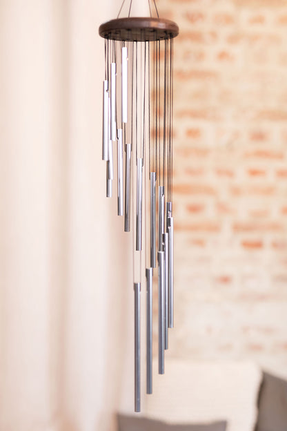 CHIMES SONIC ENERGY SPIRAL 29", ARGENT