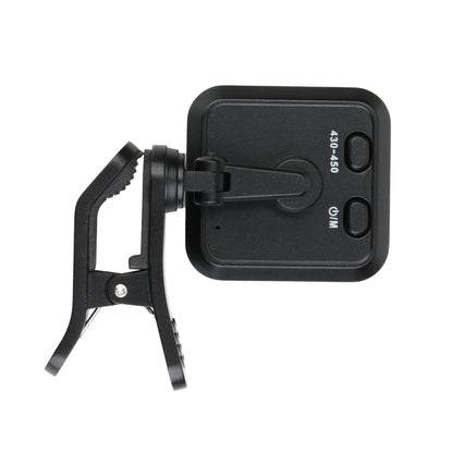 Accordeur clip rechargeable multi-modes (chromatique, guitare, basse, ukulélé, violon), écran couleur VA-LCD haute qualité, noir
