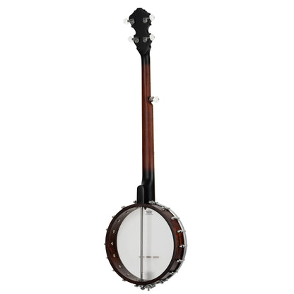 OBJ150OP, banjo 5 cordes fond ouvert, 18 tirants, cercle acajou, manche acajou, whiskey burst satiné
