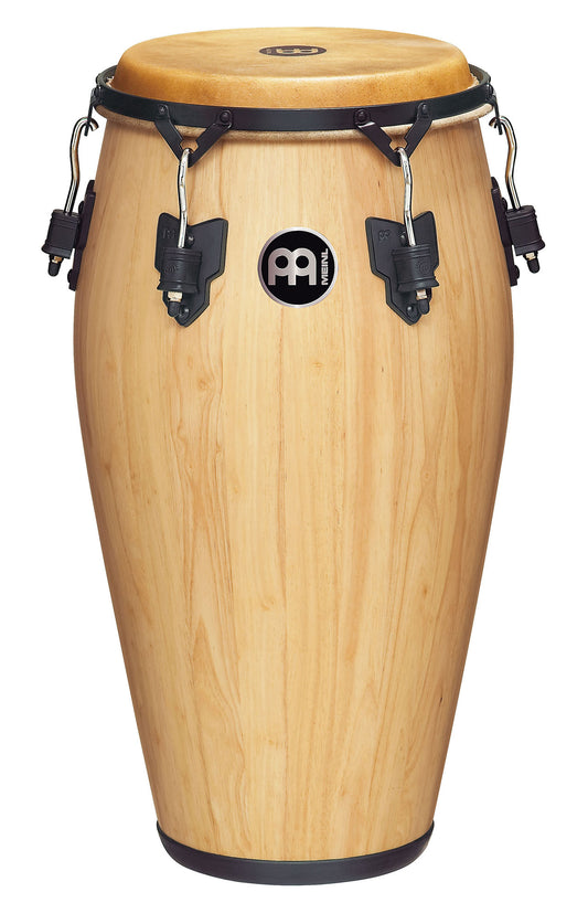 Conga 11"3/4, 2 plis hévéa, 76 cm, peau buffle, cercle TTR 5mm, accast. noir avec protec, sans pied, Natural mat
