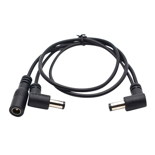 Câble alimentation PDC-2A, 2 connecteurs coudés, noir