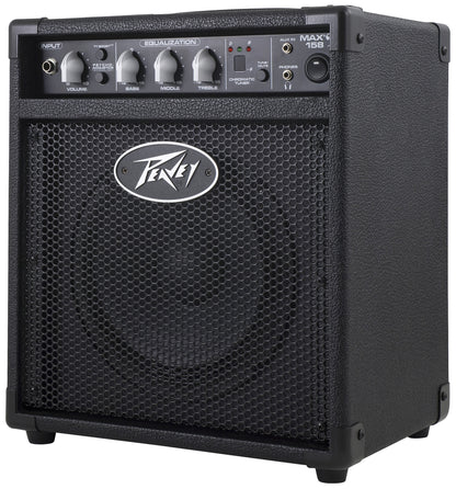 Ampli basse électrique 20W, HP 1x 8", EQ 3 bandes, entrée jack, entrée auxiliaire, finition noir