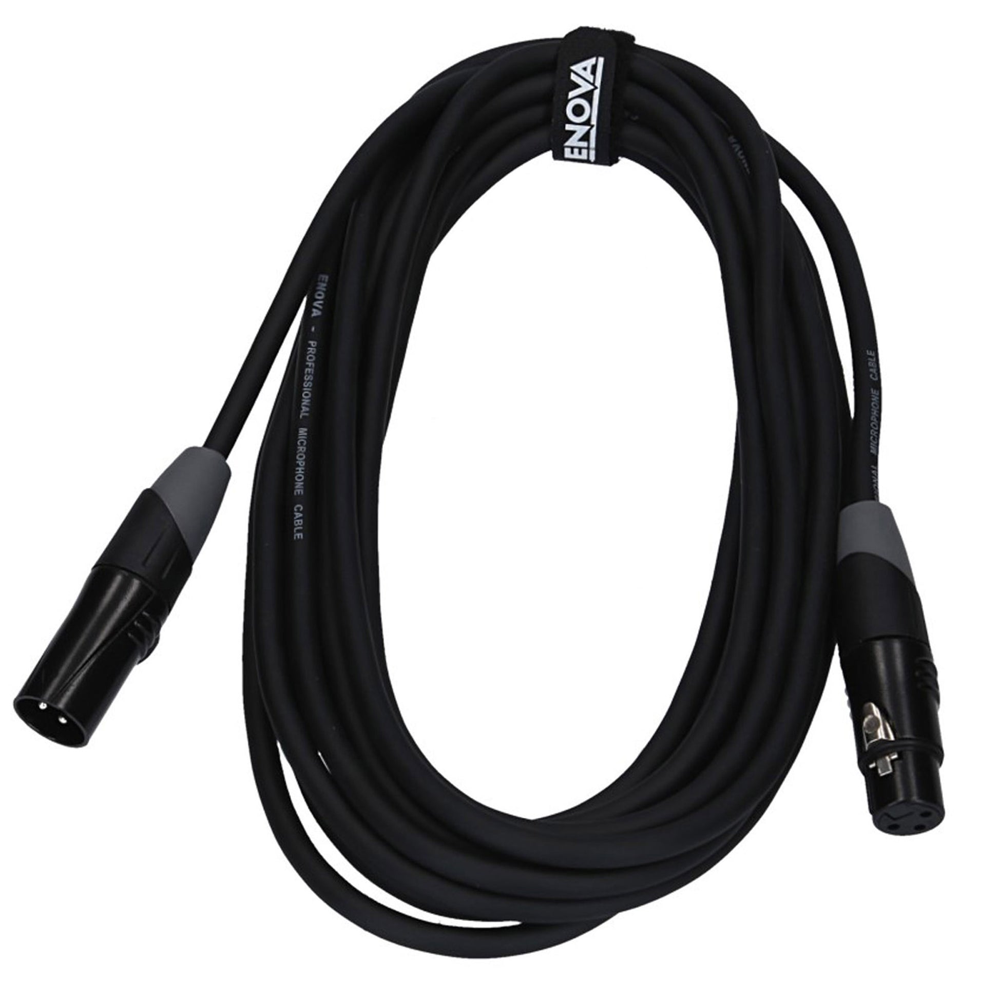 Câble micro XLR mâle/XLR femelle, 6 mètres, noir