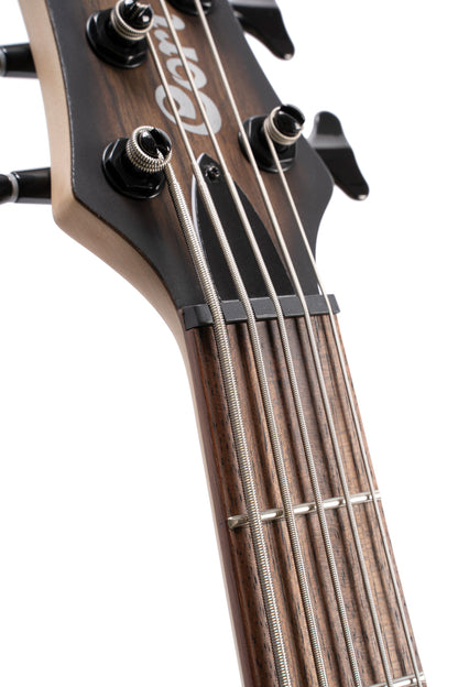 C5 Plus OVMH, corps acajou avec table ovangkol/érable, micros Bartolini MK-1 et préampli Markbass, brun antique dégradé