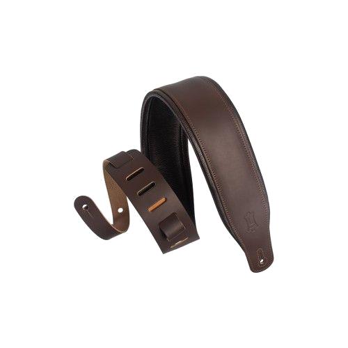 Levy's Tracolla in pelle imbottita con bordo comfort Marrone scuro