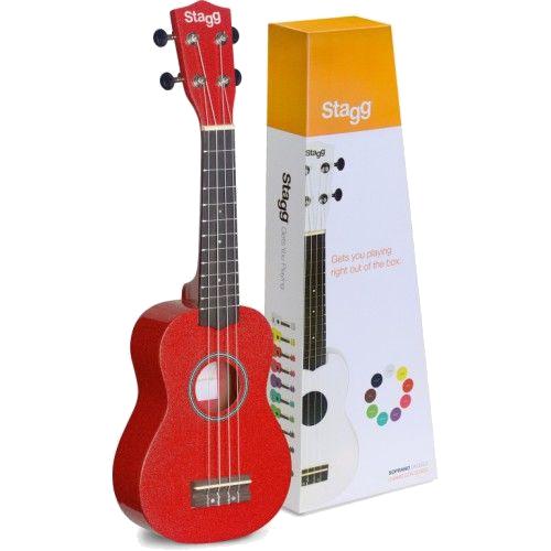 stagg ukulélé US-RED