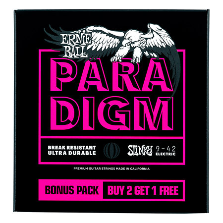 Ernie Ball confezione da 3 set 3373 Paradigm Super Slinky 9-42